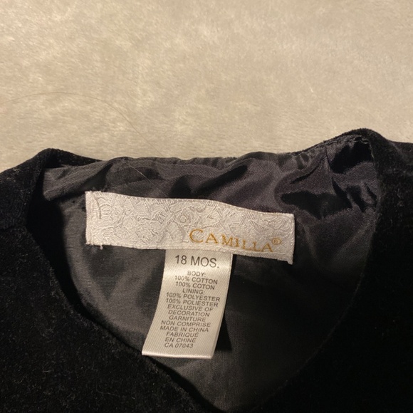 Camilla Girls Black velvet Jacket size: 18 Months - Picture 3 of 3